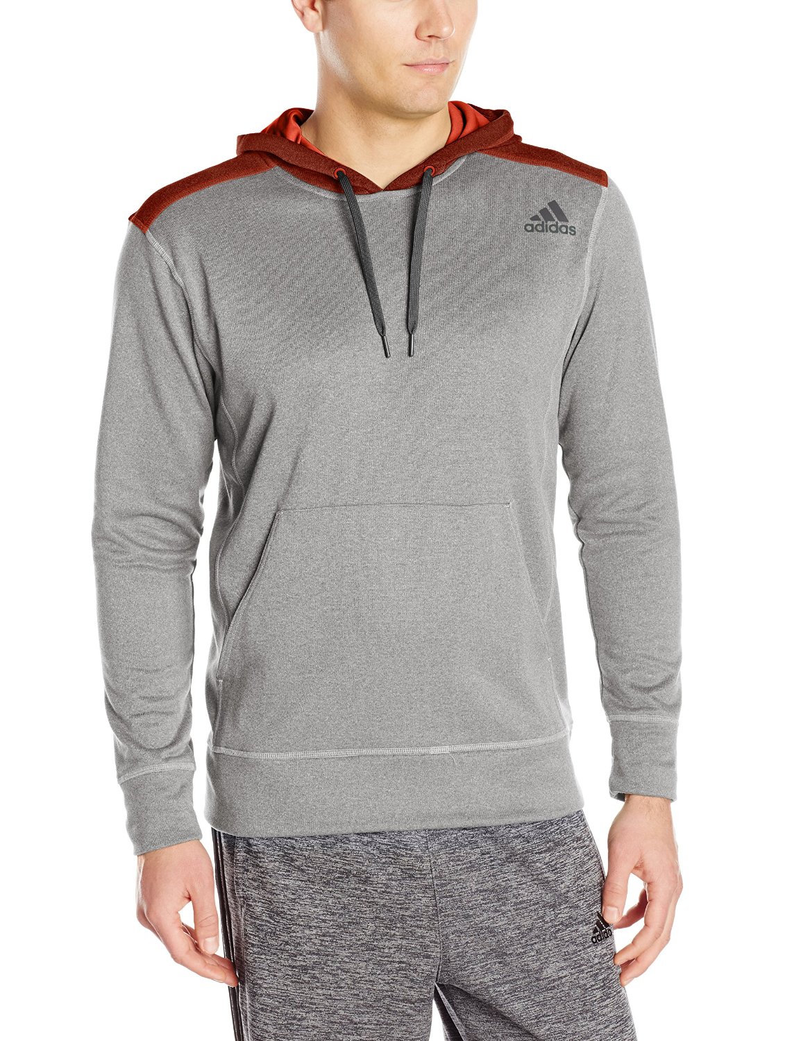 Adidas Performance Men's Ultimate Linear Logo Fleece Pullover Hoodie